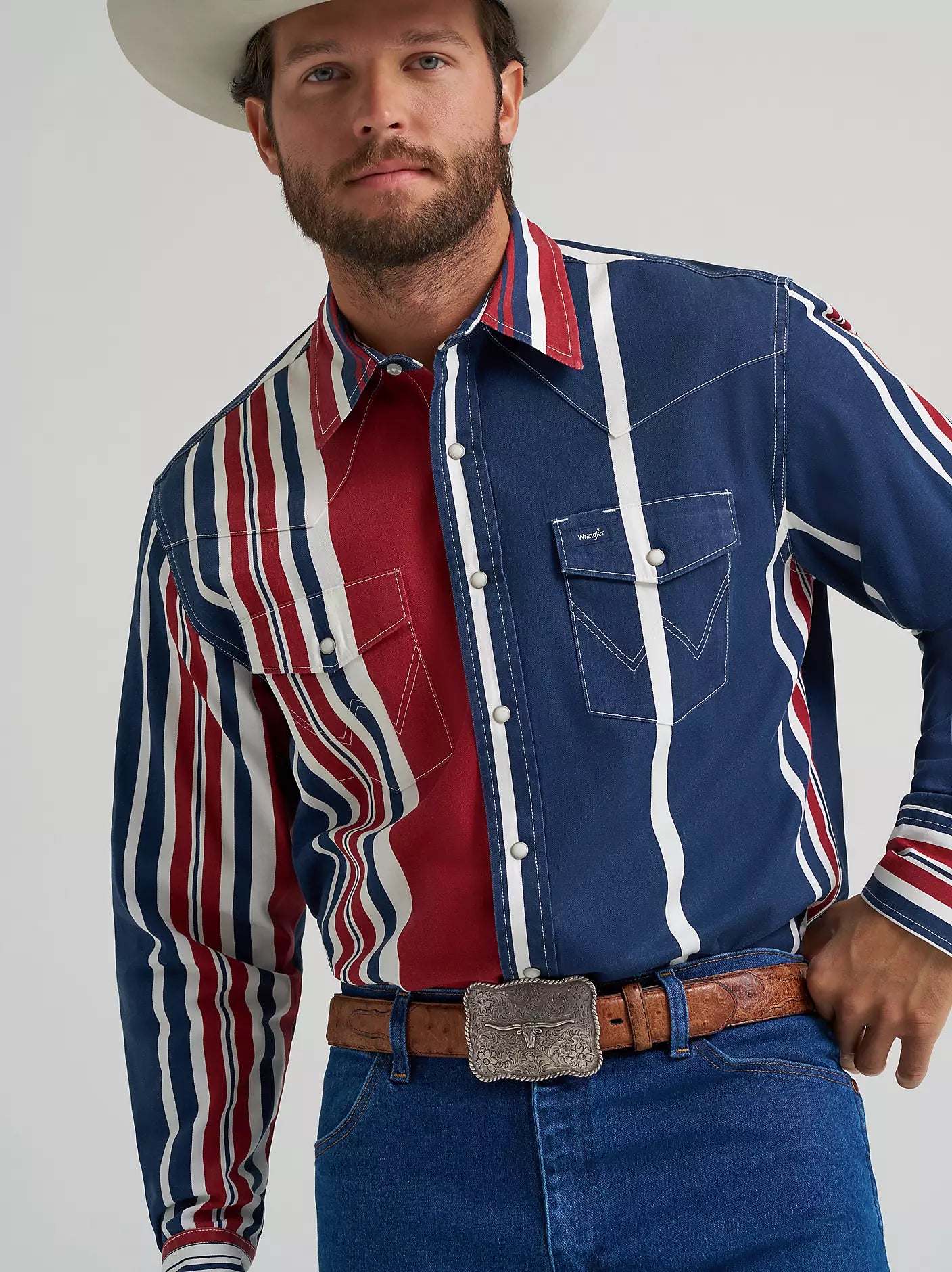 Vintage-Inspired Brushpopper Western Snap Workshirt