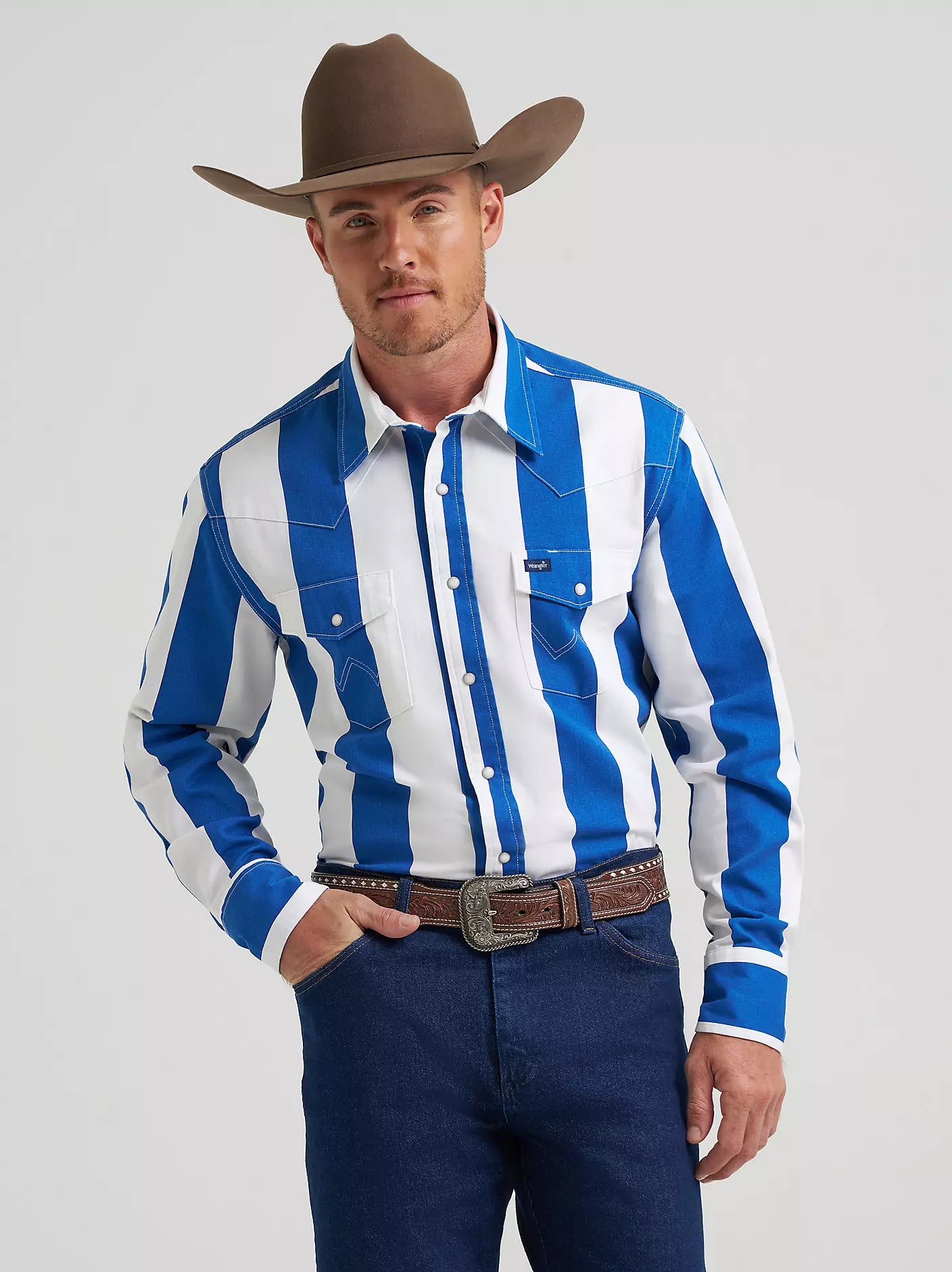 Vintage-Inspired Brushpopper Western Snap Workshirt