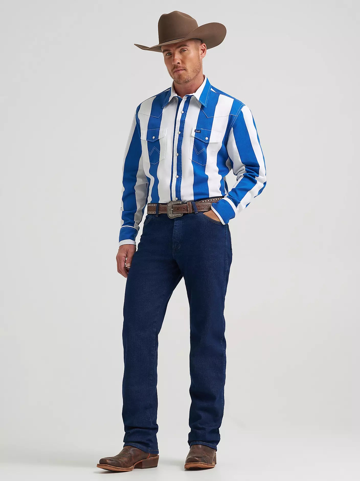 Vintage-Inspired Brushpopper Western Snap Workshirt