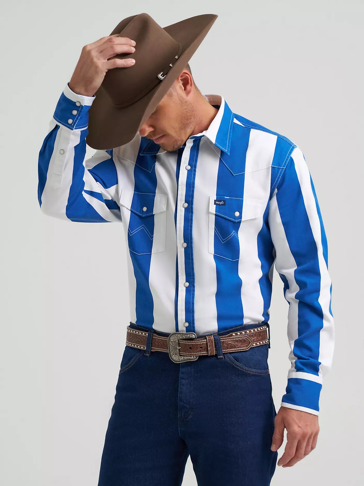 Vintage-Inspired Brushpopper Western Snap Workshirt