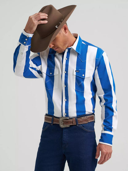 Vintage-Inspired Brushpopper Western Snap Workshirt