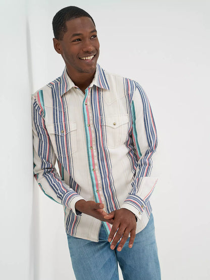 Wrangler Retro® Premium Stripe Western Shirt