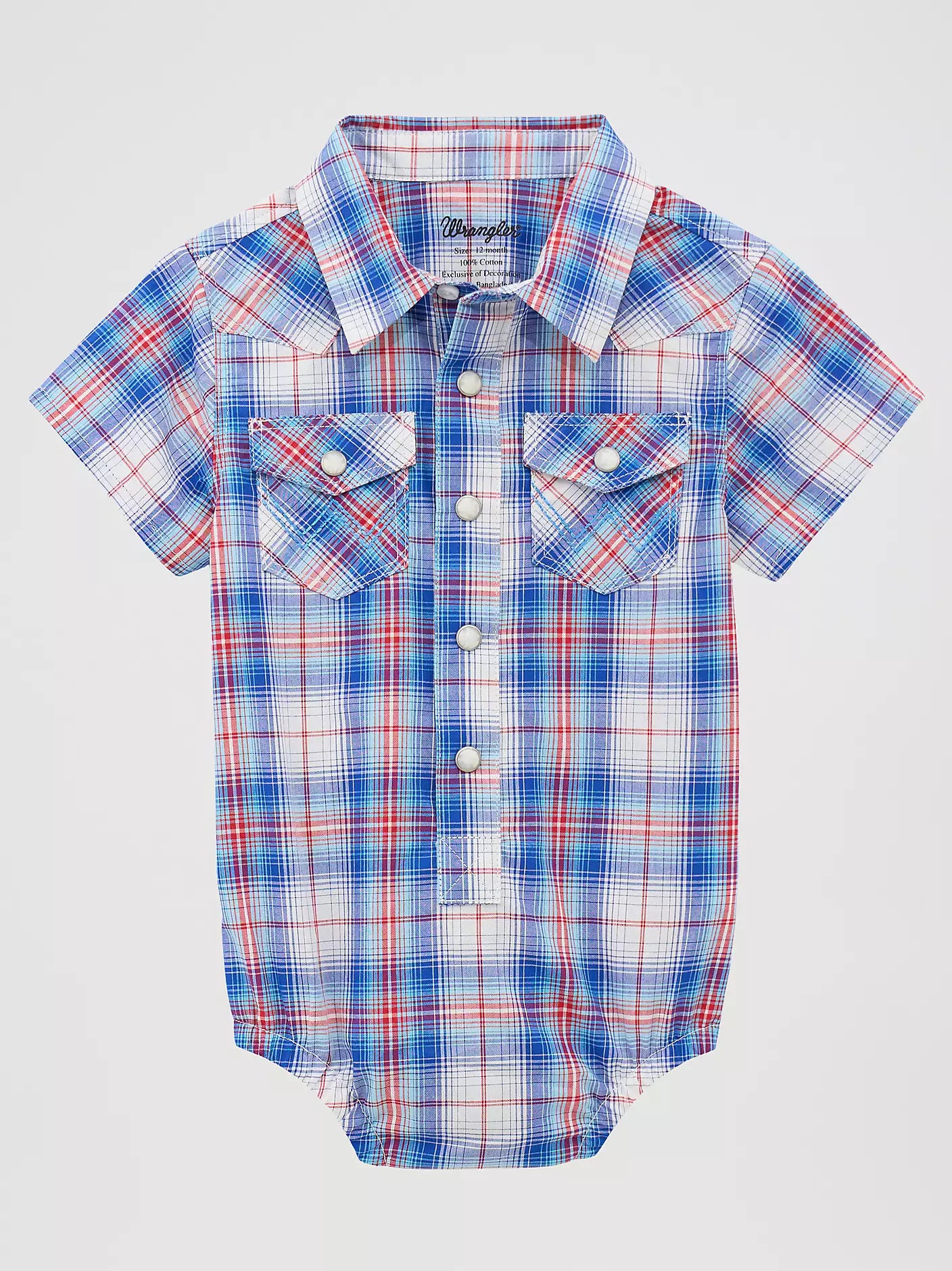 Baby Boy Short Sleeve Western Snap Bodysuit