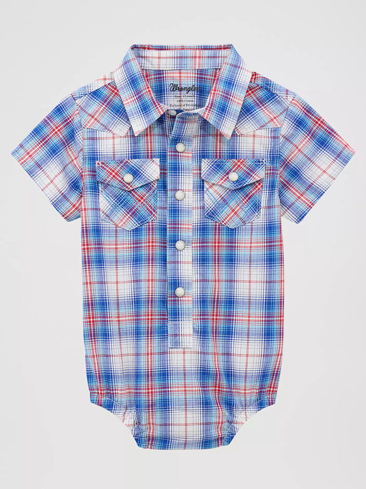 Baby Boy Short Sleeve Western Snap Bodysuit