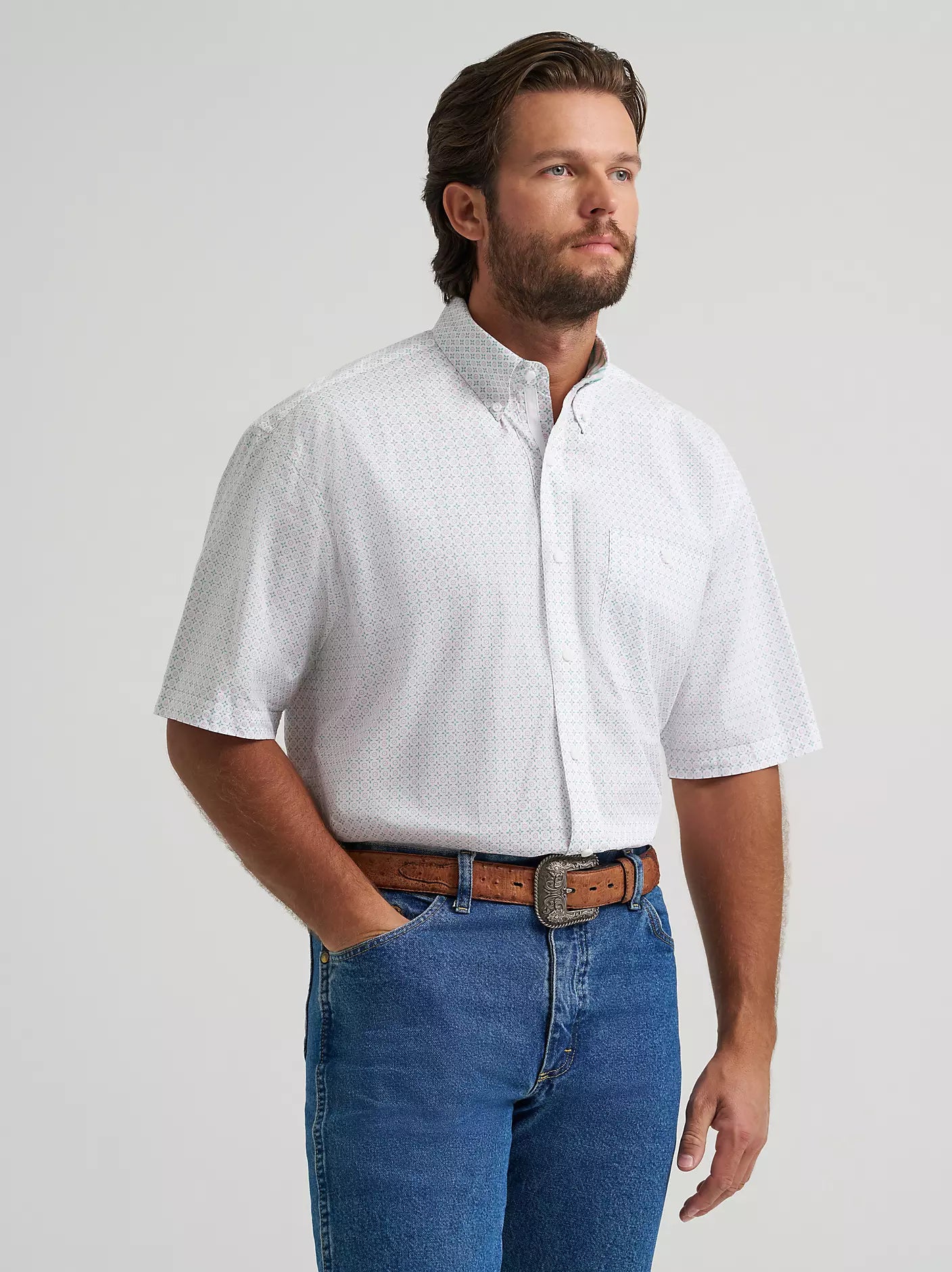 George Strait™ Short Sleeve One Pocket Button Down Shirt