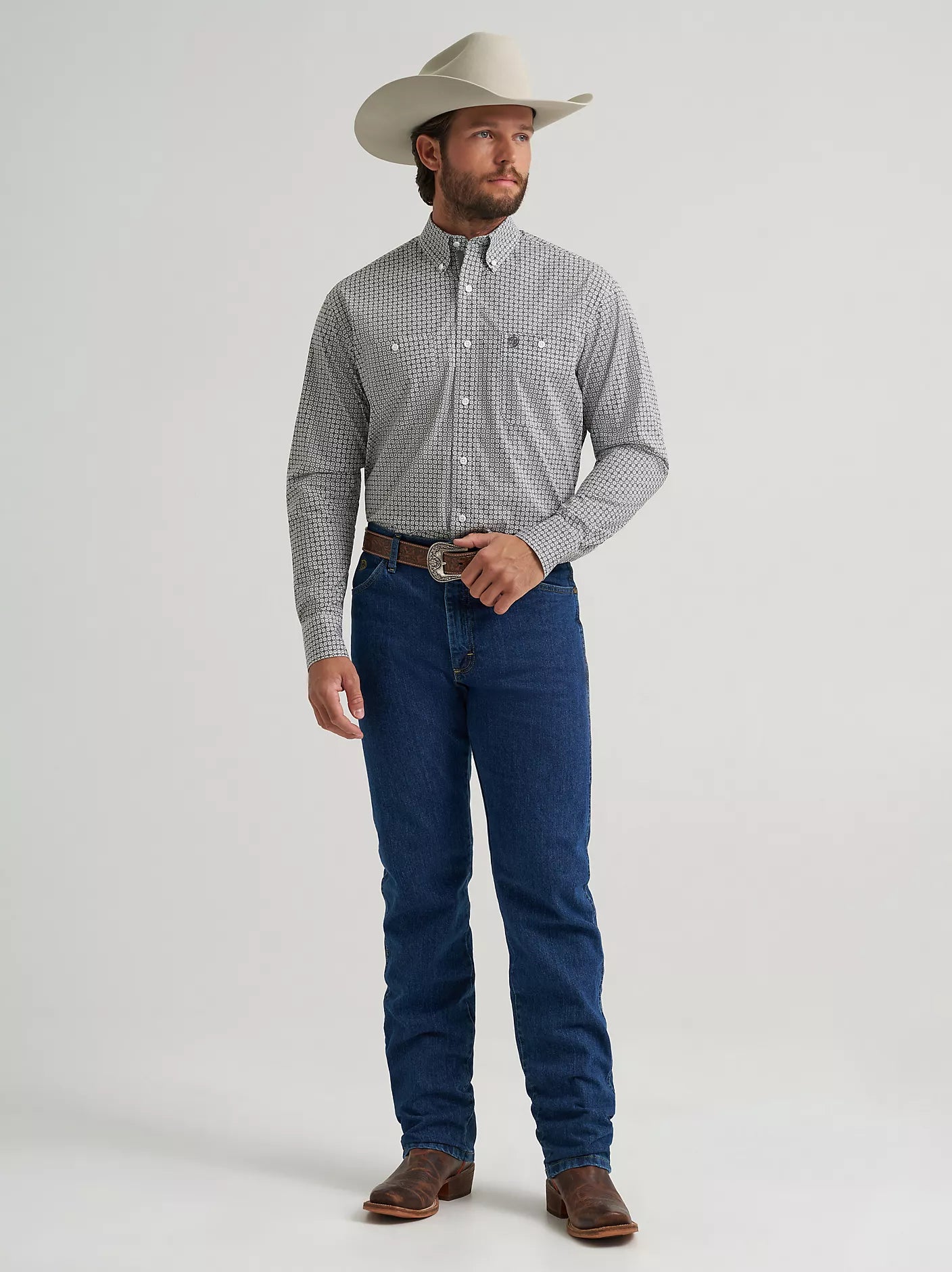 George Strait™ Long Sleeve Button Down Two Pocket Shirt