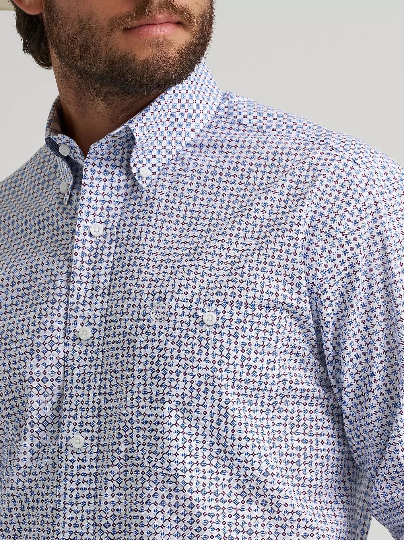 George Strait™ Long Sleeve Button Down One Pocket Shirt