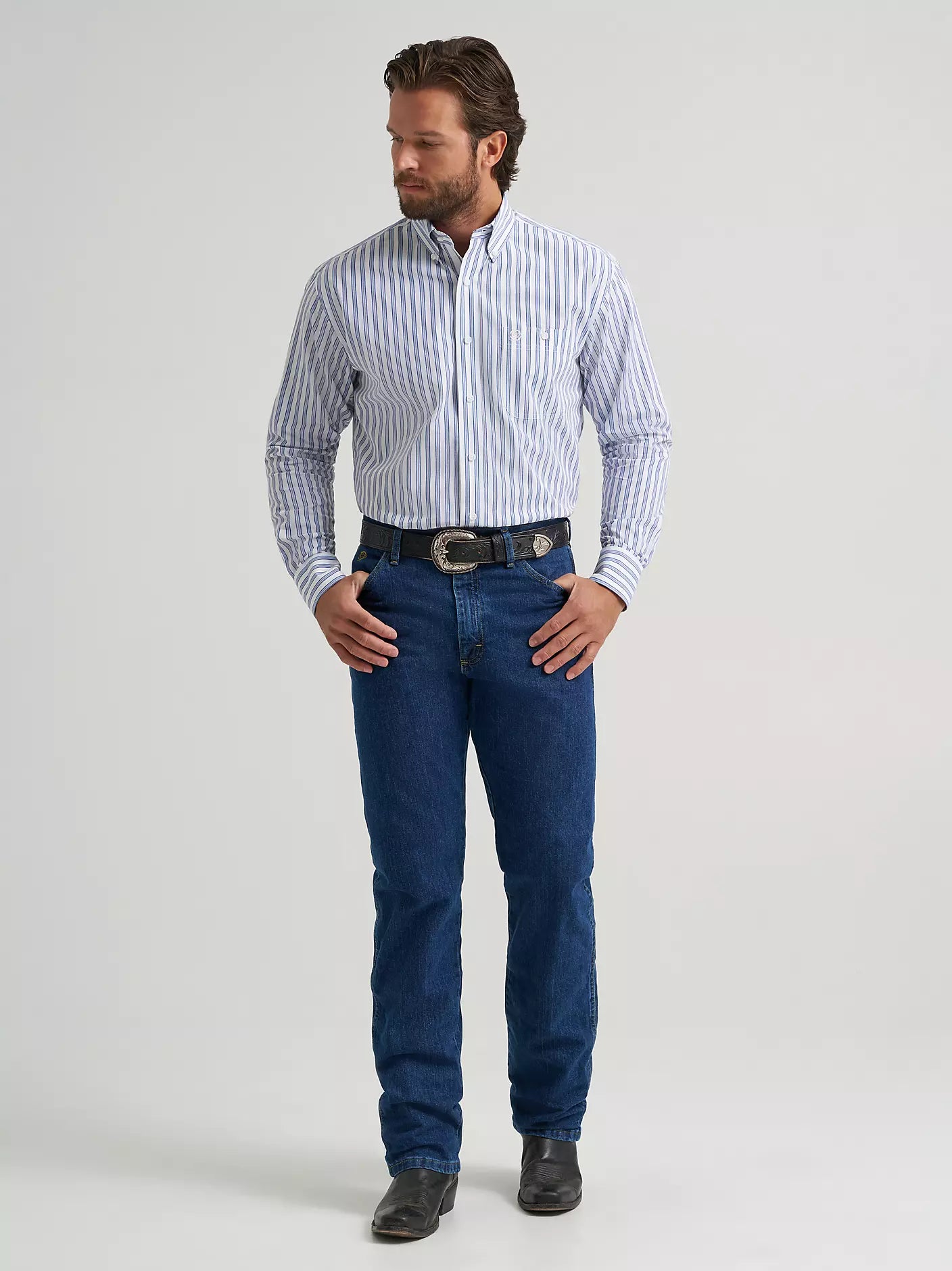 George Strait™ Long Sleeve Button Down One Pocket Shirt