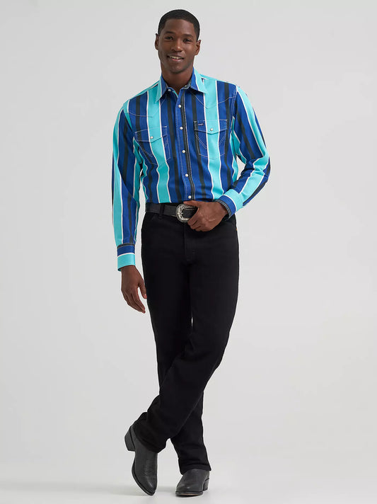 Vintage-Inspired Brushpopper Western Snap Workshirt