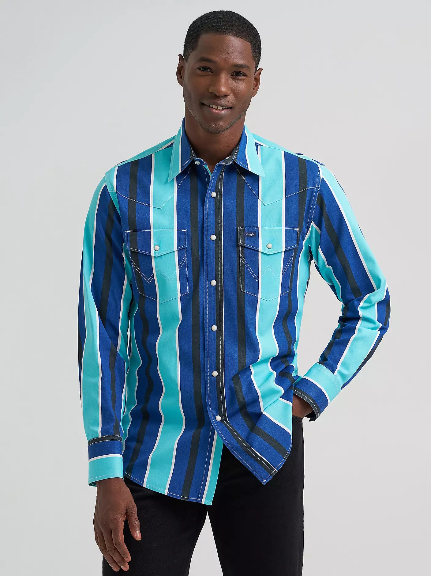 Vintage-Inspired Brushpopper Western Snap Workshirt