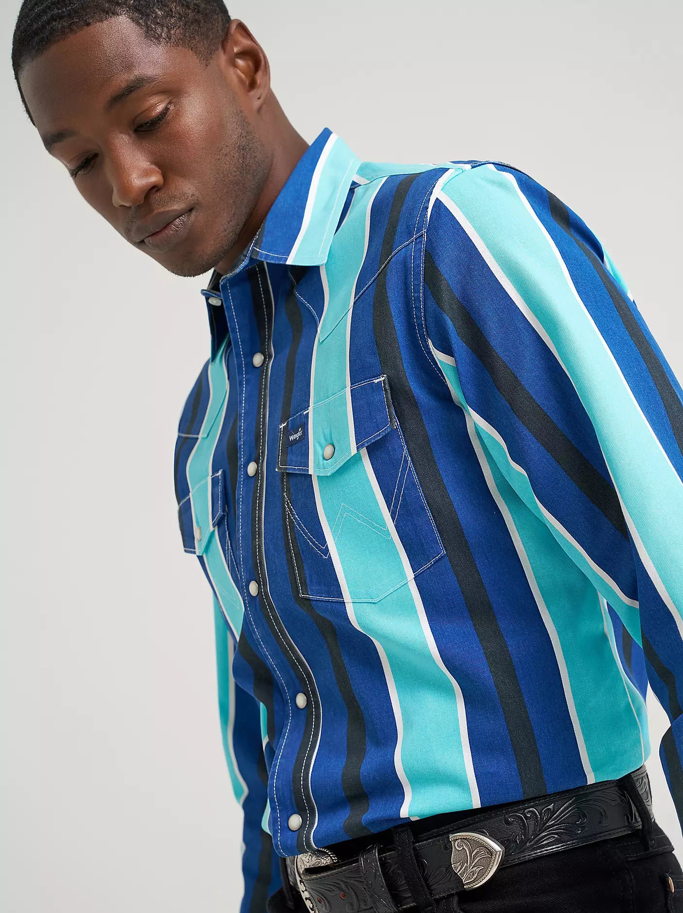 Vintage-Inspired Brushpopper Western Snap Workshirt