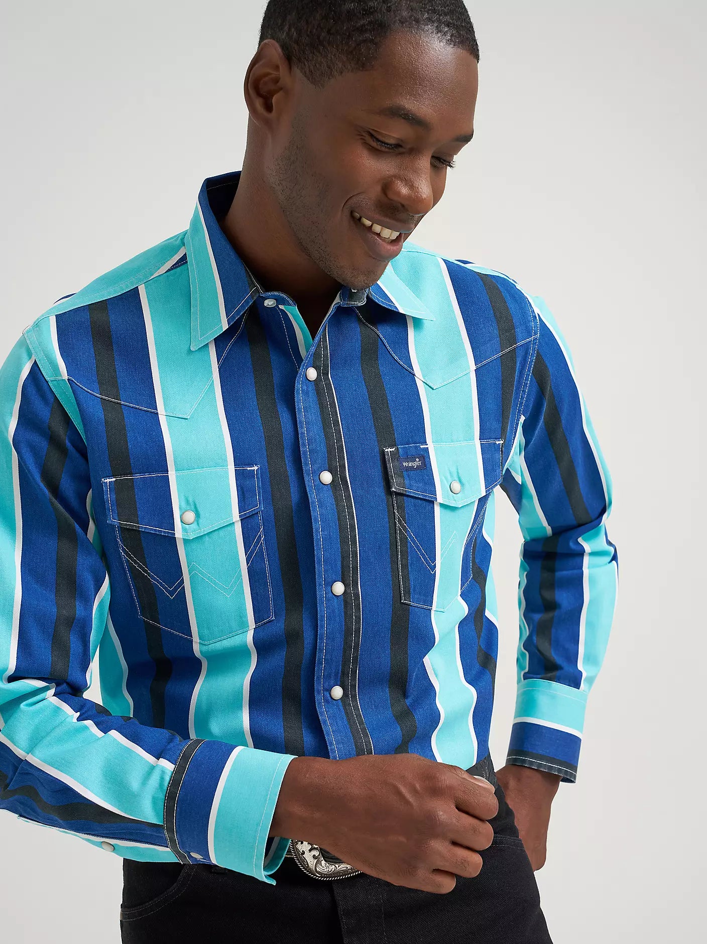 Vintage-Inspired Brushpopper Western Snap Workshirt