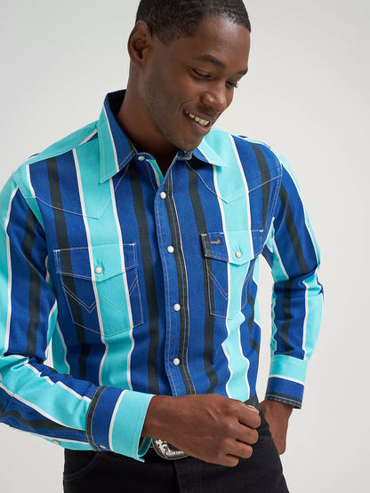 Vintage-Inspired Brushpopper Western Snap Workshirt