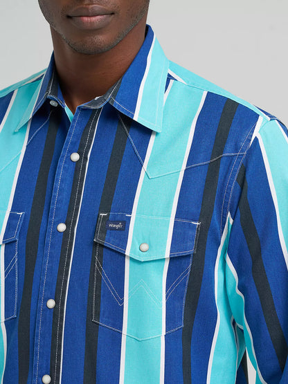 Vintage-Inspired Brushpopper Western Snap Workshirt