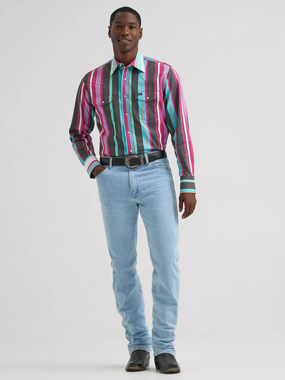 Vintage-Inspired Brushpopper Western Snap Workshirt