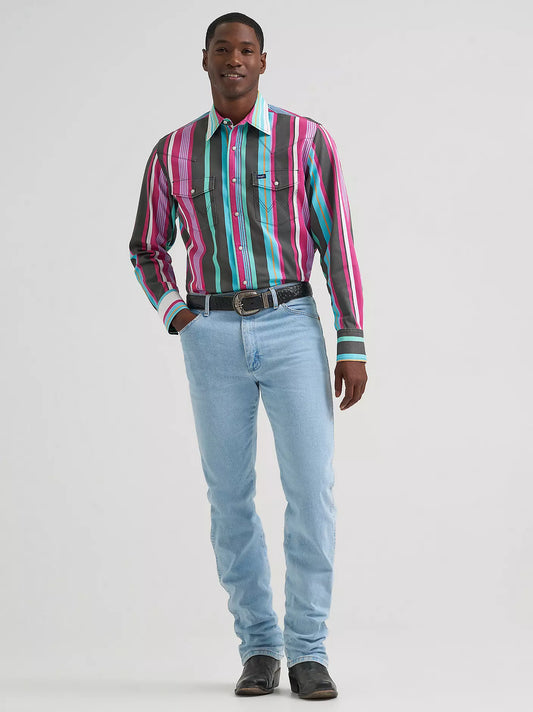 Vintage-Inspired Brushpopper Western Snap Workshirt