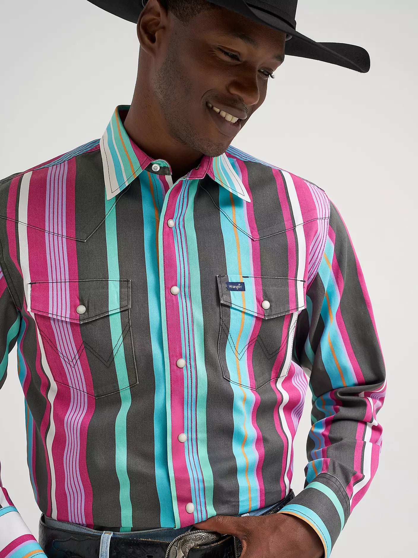 Vintage-Inspired Brushpopper Western Snap Workshirt