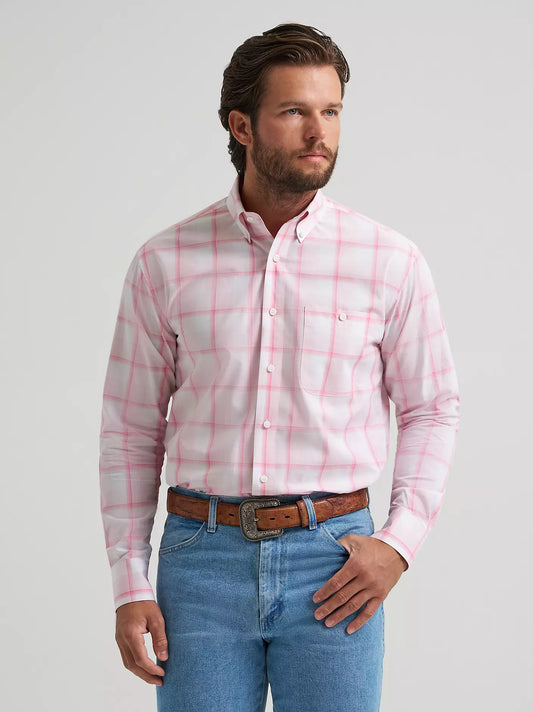 Men's Wrangler Bucking Cancer Button Down Shirt