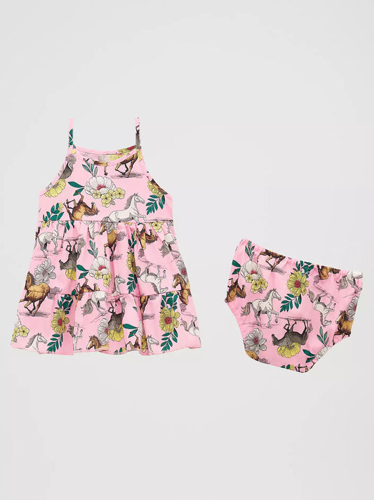 Little Girl's Printed Tiered Dress