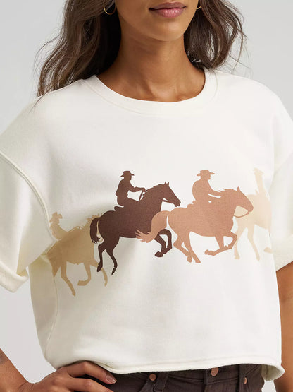 Women's Short Sleeve Crew Sweatshirt