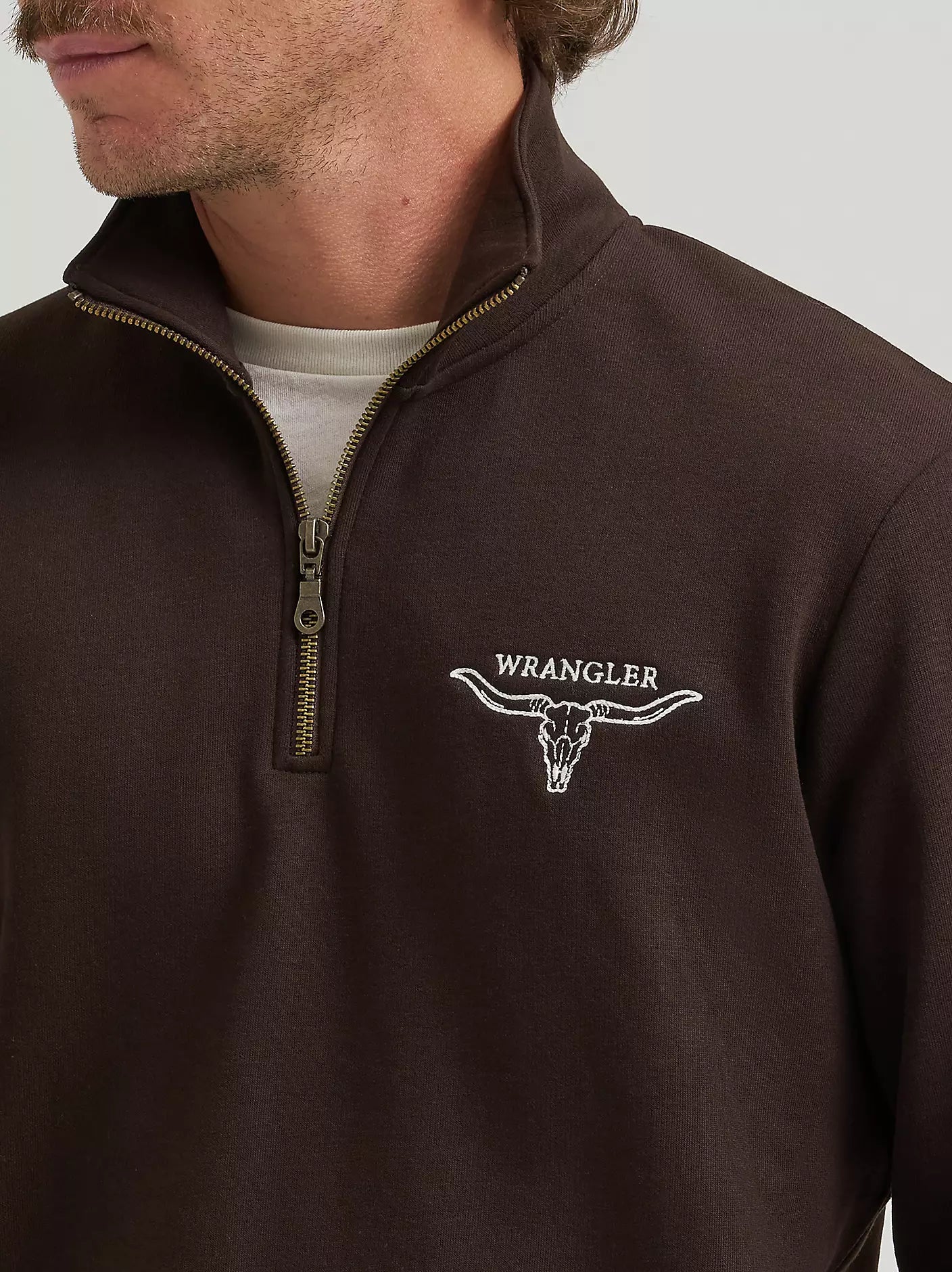 Longhorn Wrangler Quarter-Zip Fleece Pullover