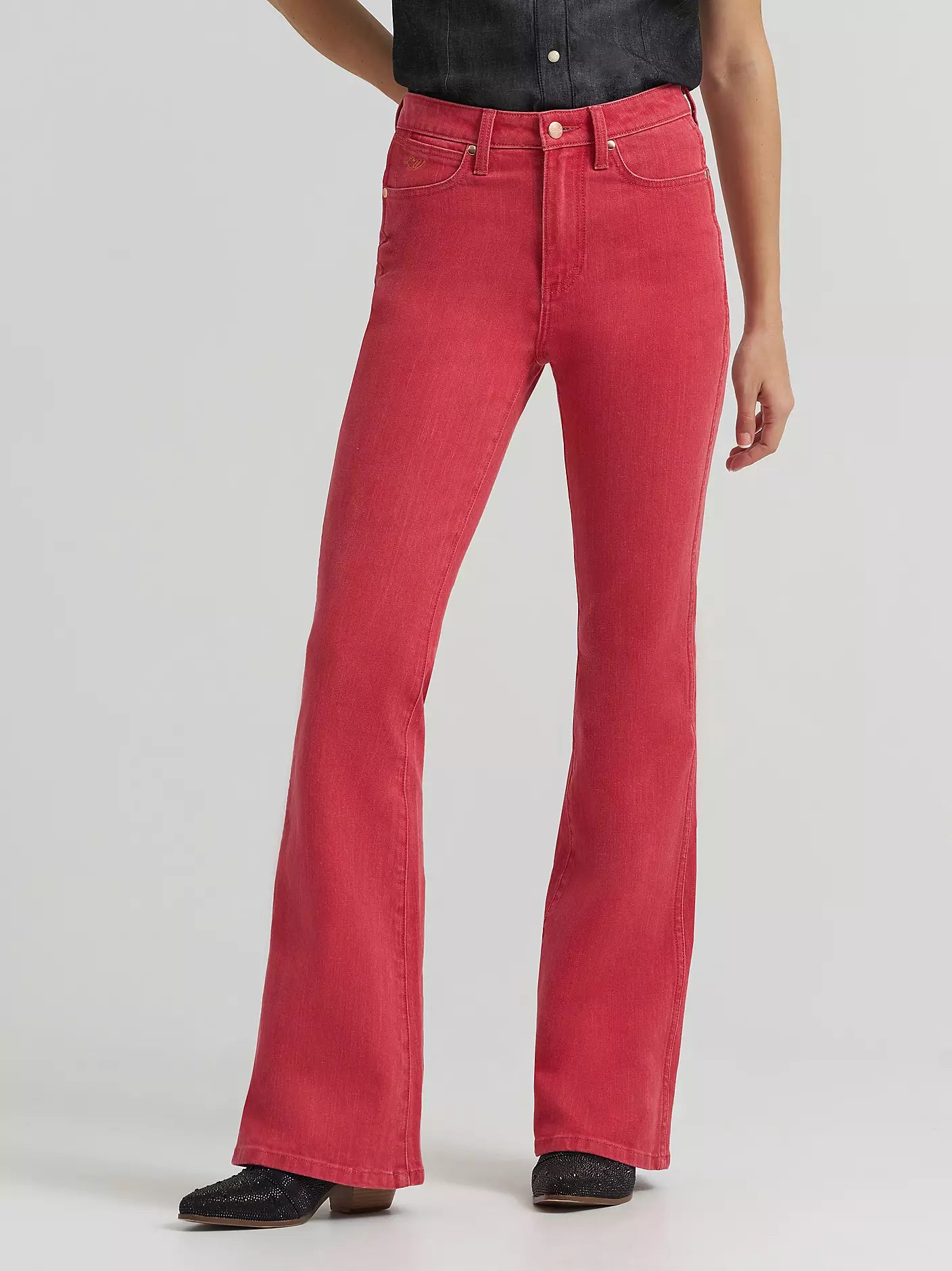 Lainey Wilson x Wrangler Red Flare Jeans