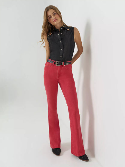 Lainey Wilson x Wrangler Red Flare Jeans