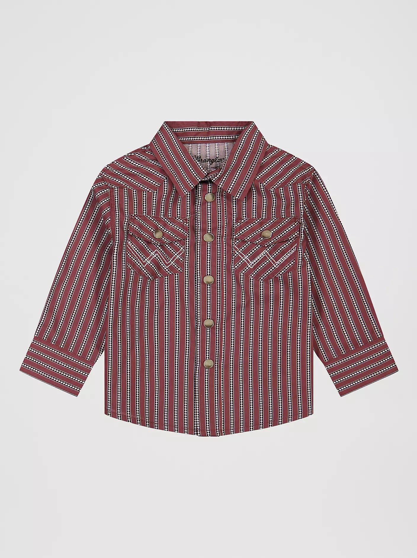Little Boy's Long Sleeve Print Western Snap Shirt