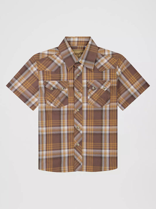 Boy's Wrangler Retro® Short Sleeve Western Snap Shirt