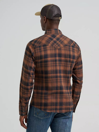 Retro® Flannel Western Snap Plaid Shirt