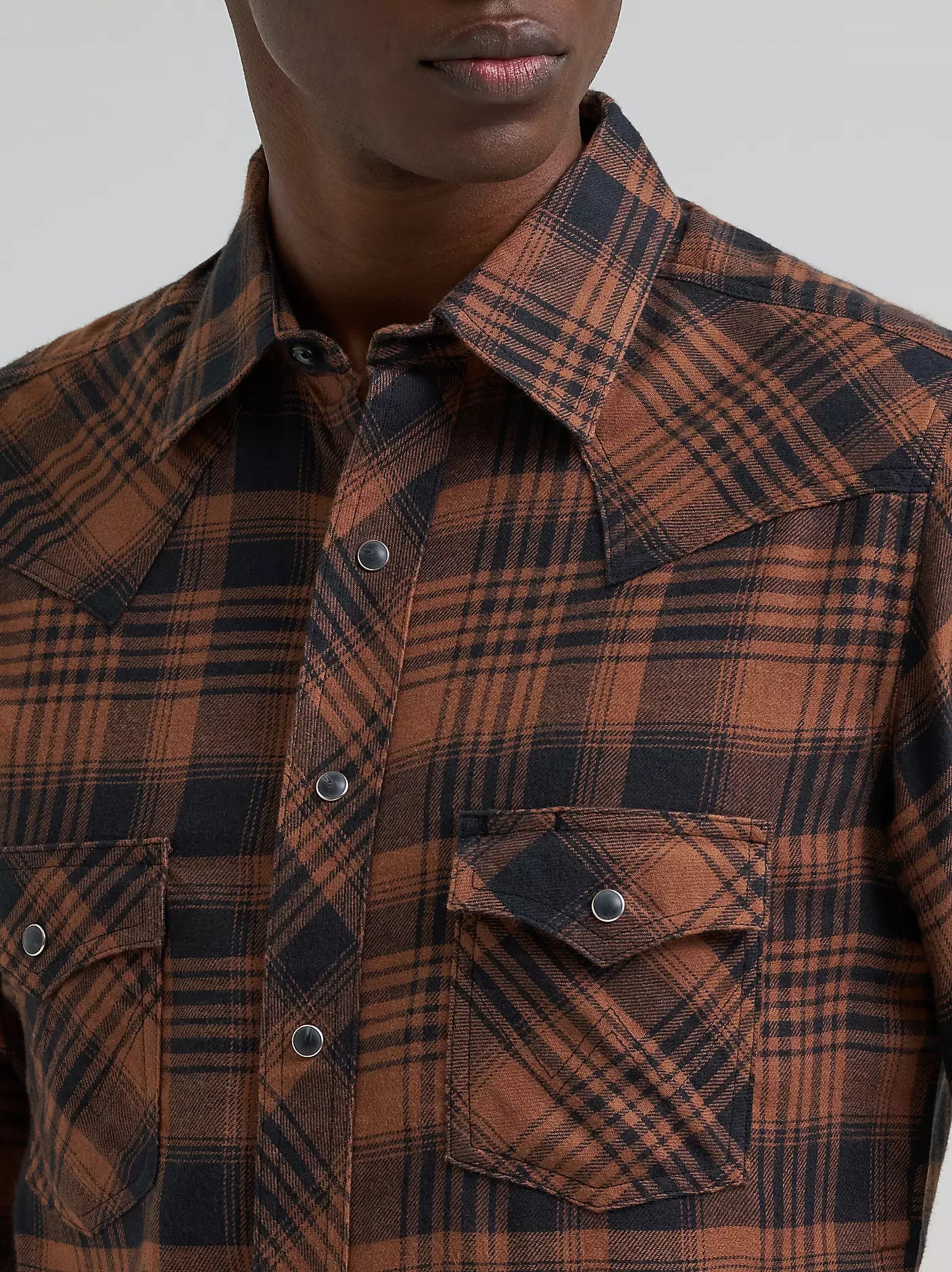 Retro® Flannel Western Snap Plaid Shirt