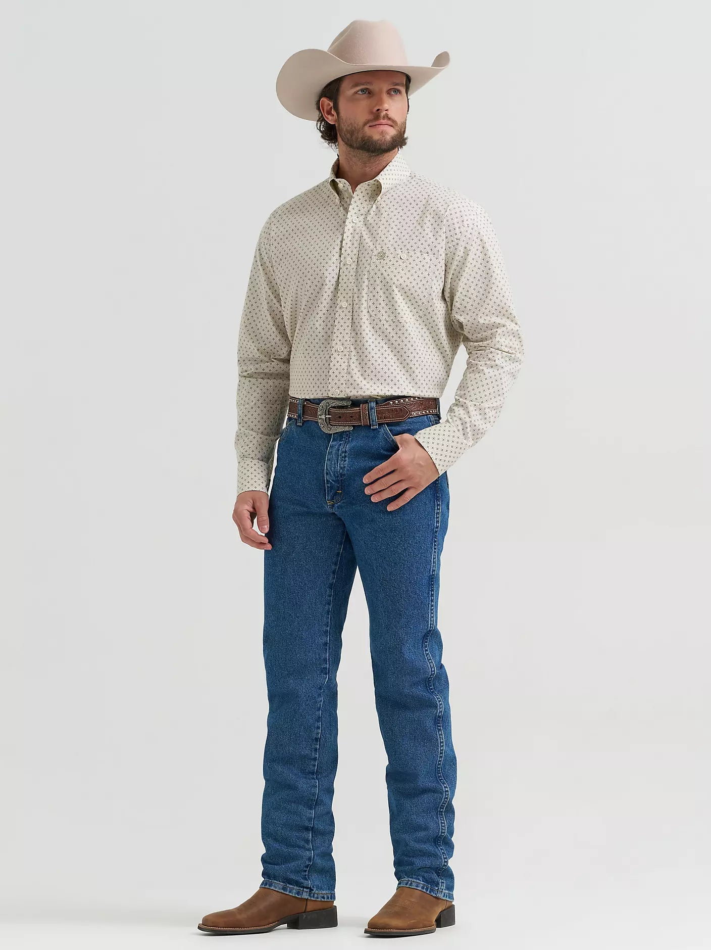 George Strait™ Long Sleeve Button Down One Pocket Shirt