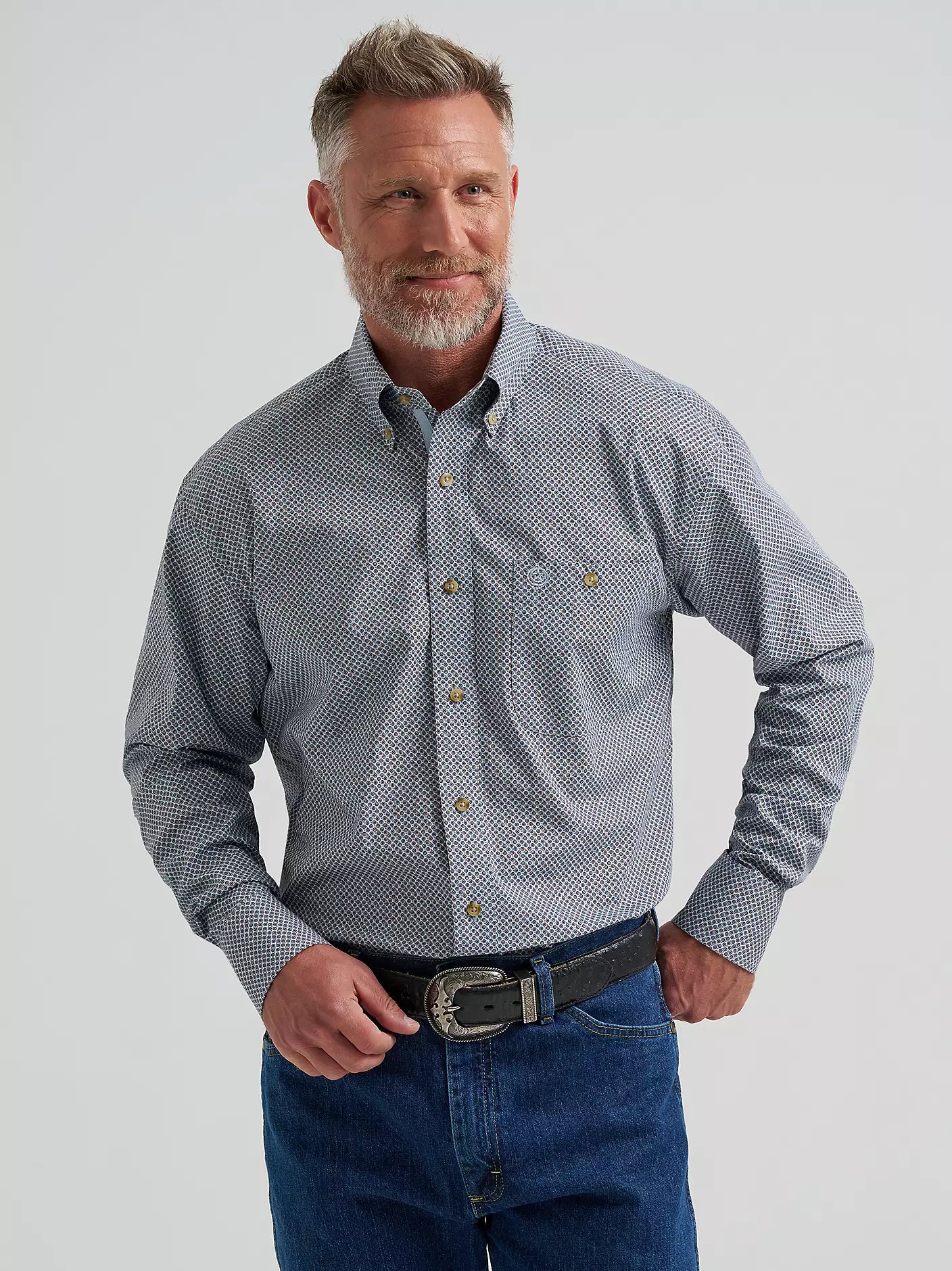 George Strait™ Long Sleeve Button Down One Pocket Shirt