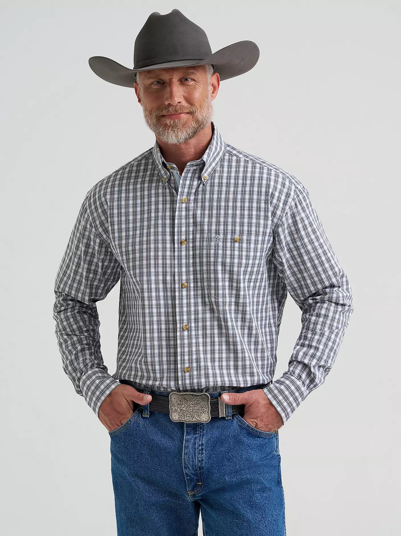 George Strait™ Long Sleeve Button Down One Pocket Shirt