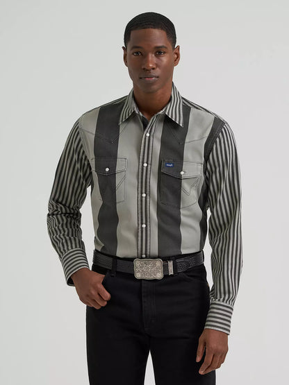 Vintage-Inspired Brushpopper Western Snap Workshirt