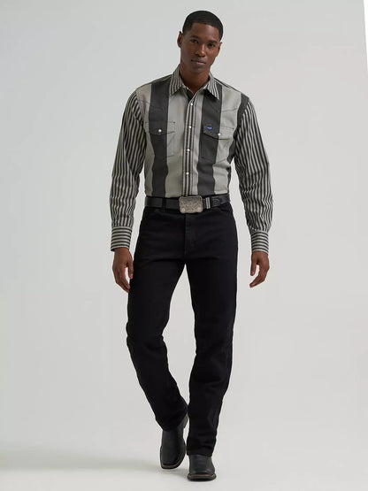 Vintage-Inspired Brushpopper Western Snap Workshirt