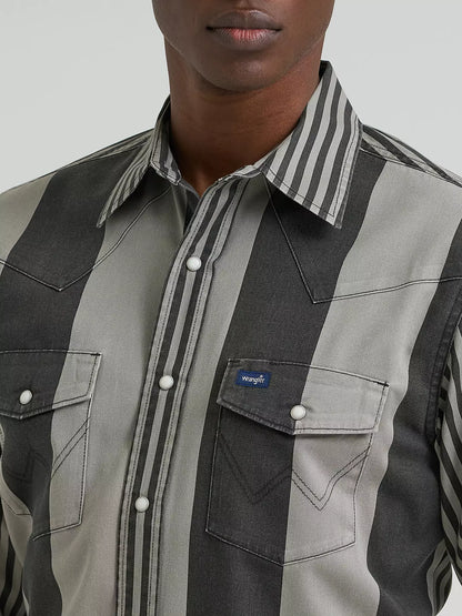 Vintage-Inspired Brushpopper Western Snap Workshirt