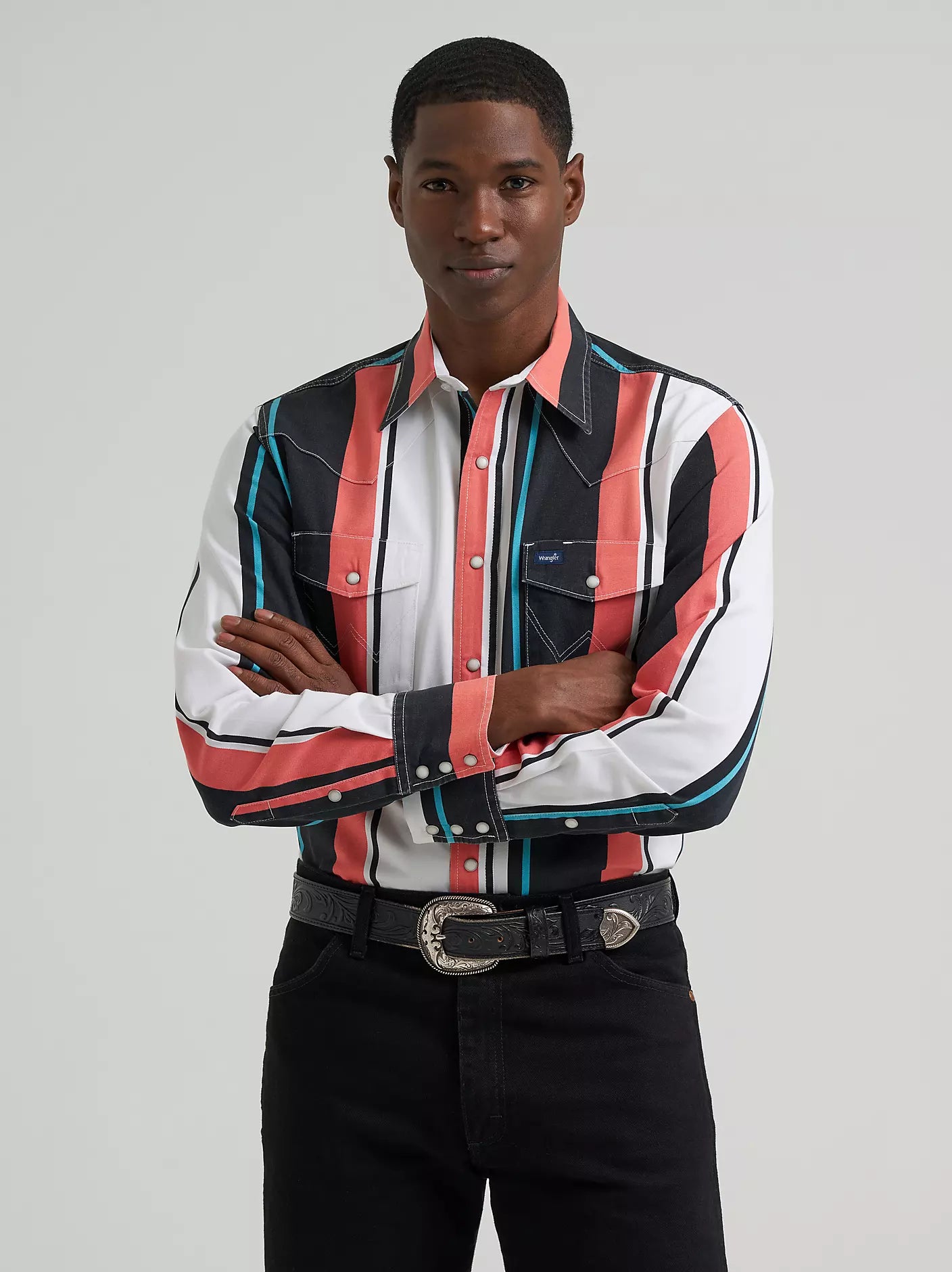Vintage-Inspired Brushpopper Western Snap Workshirt