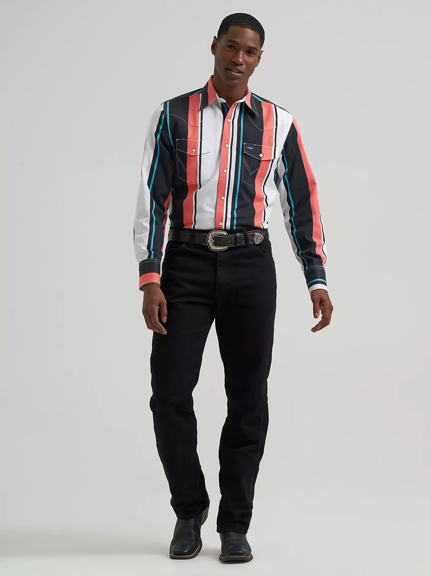 Vintage-Inspired Brushpopper Western Snap Workshirt