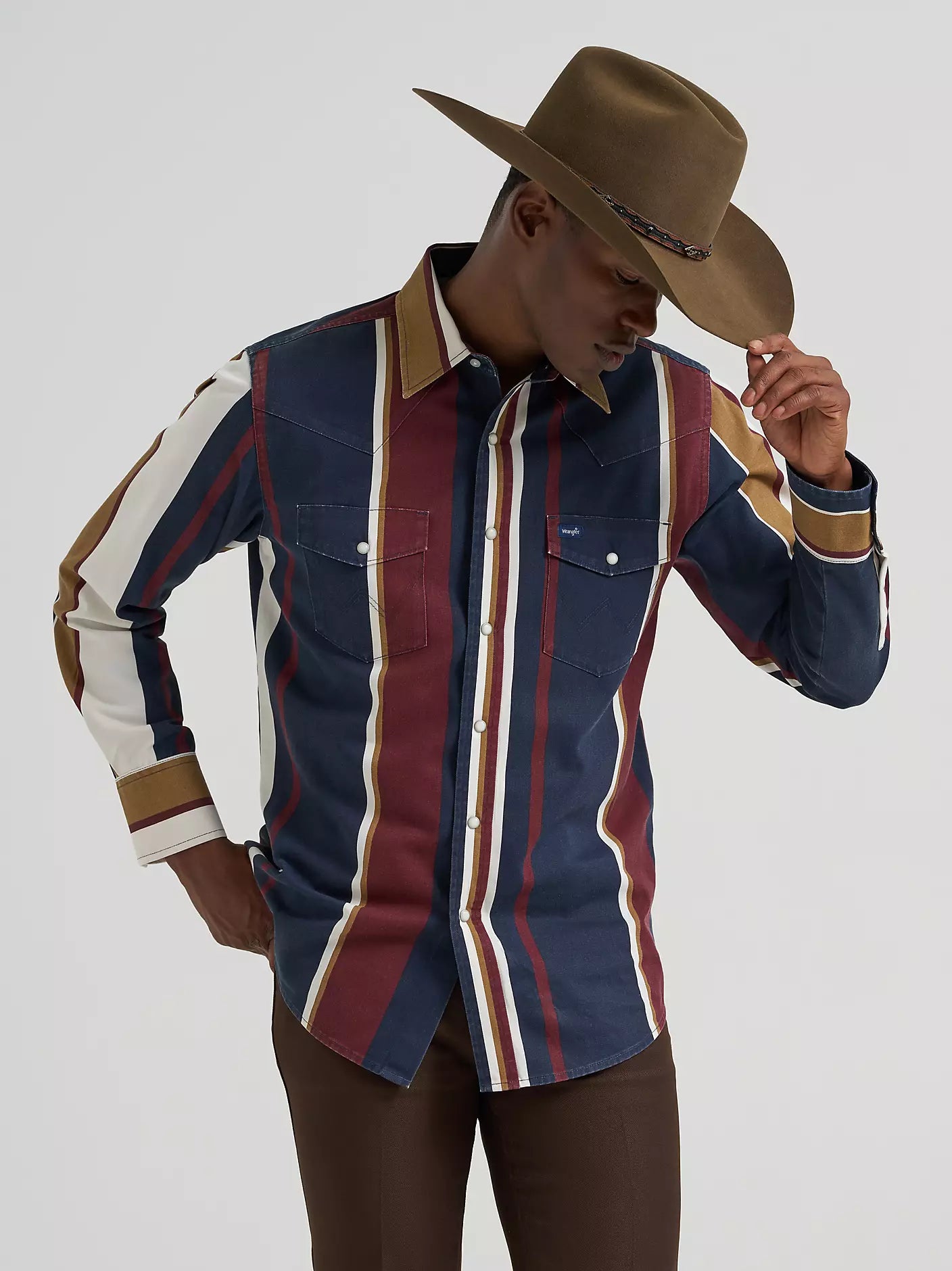 Vintage-Inspired Brushpopper Western Snap Workshirt
