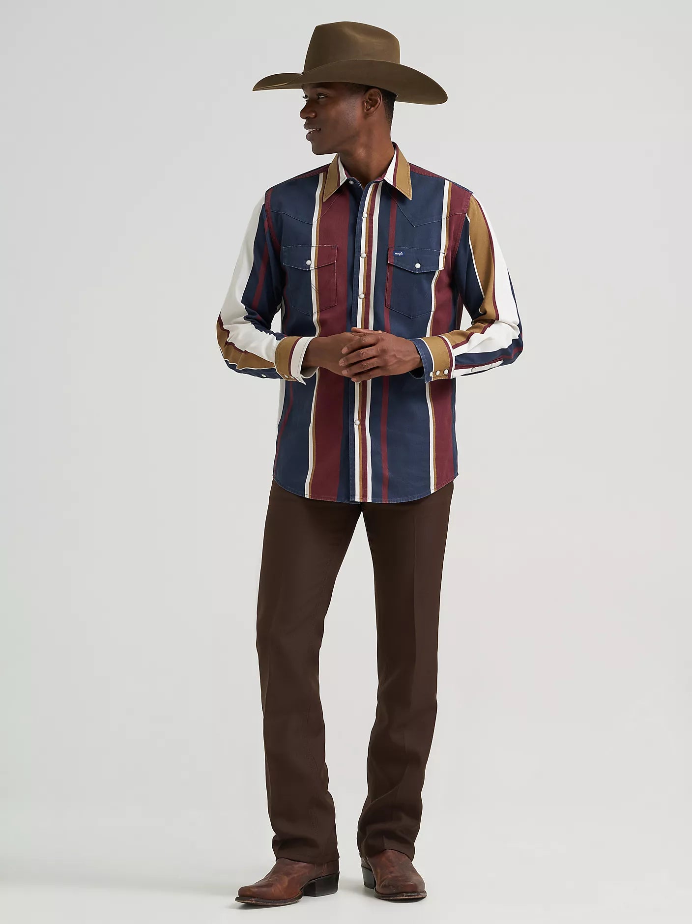 Vintage-Inspired Brushpopper Western Snap Workshirt