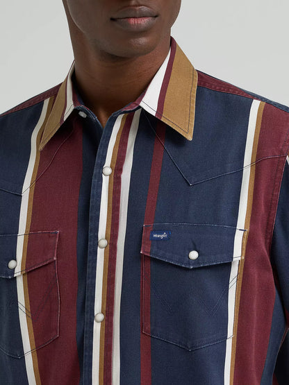 Vintage-Inspired Brushpopper Western Snap Workshirt