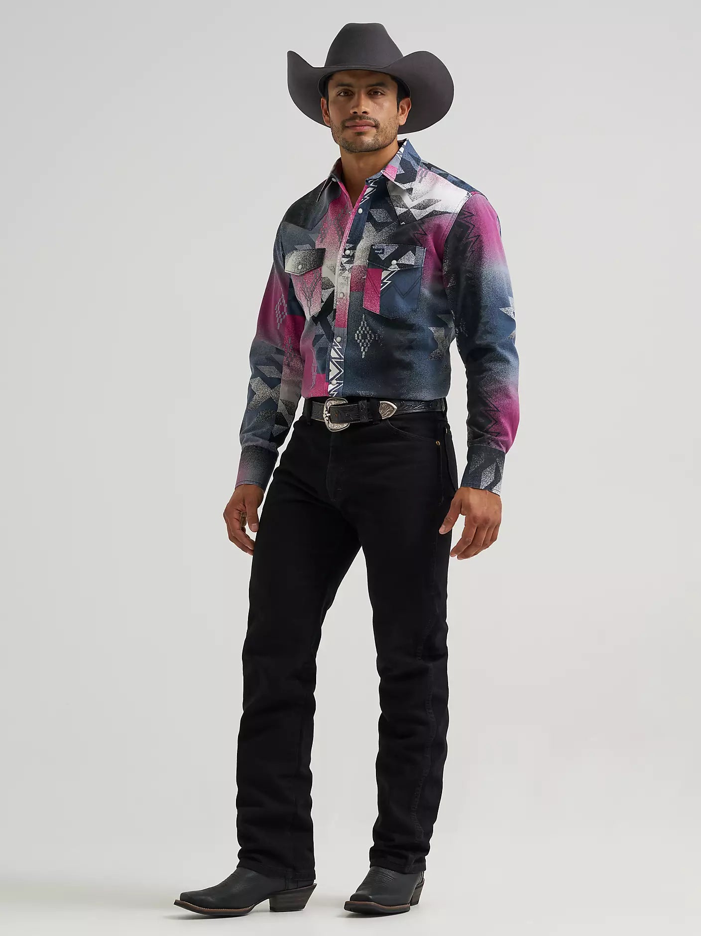 Vintage-Inspired Southwestern Western Snap Shirt