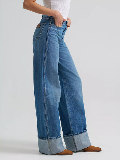 Women's Wrangler Retro® Bailey High Rise Wide Leg Cuffed Jean