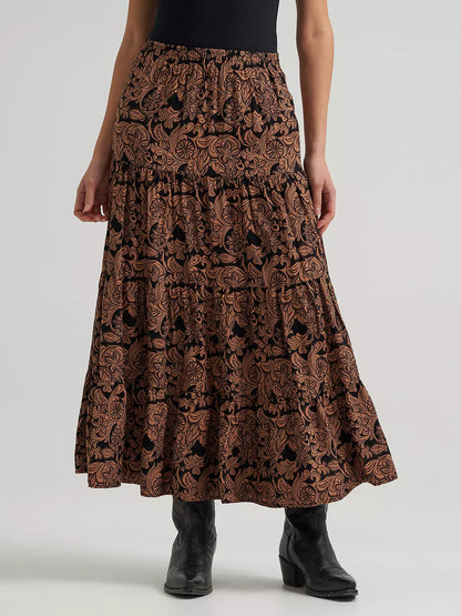 Women's Wrangler Printed Tiered Maxi Skirt