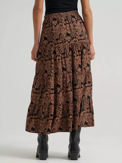 Women's Wrangler Printed Tiered Maxi Skirt