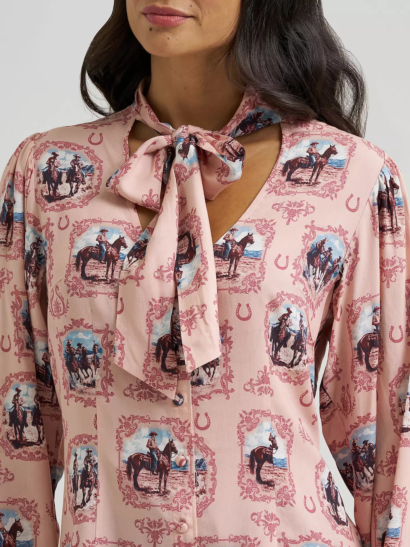Cameo Tie Neck Blouse