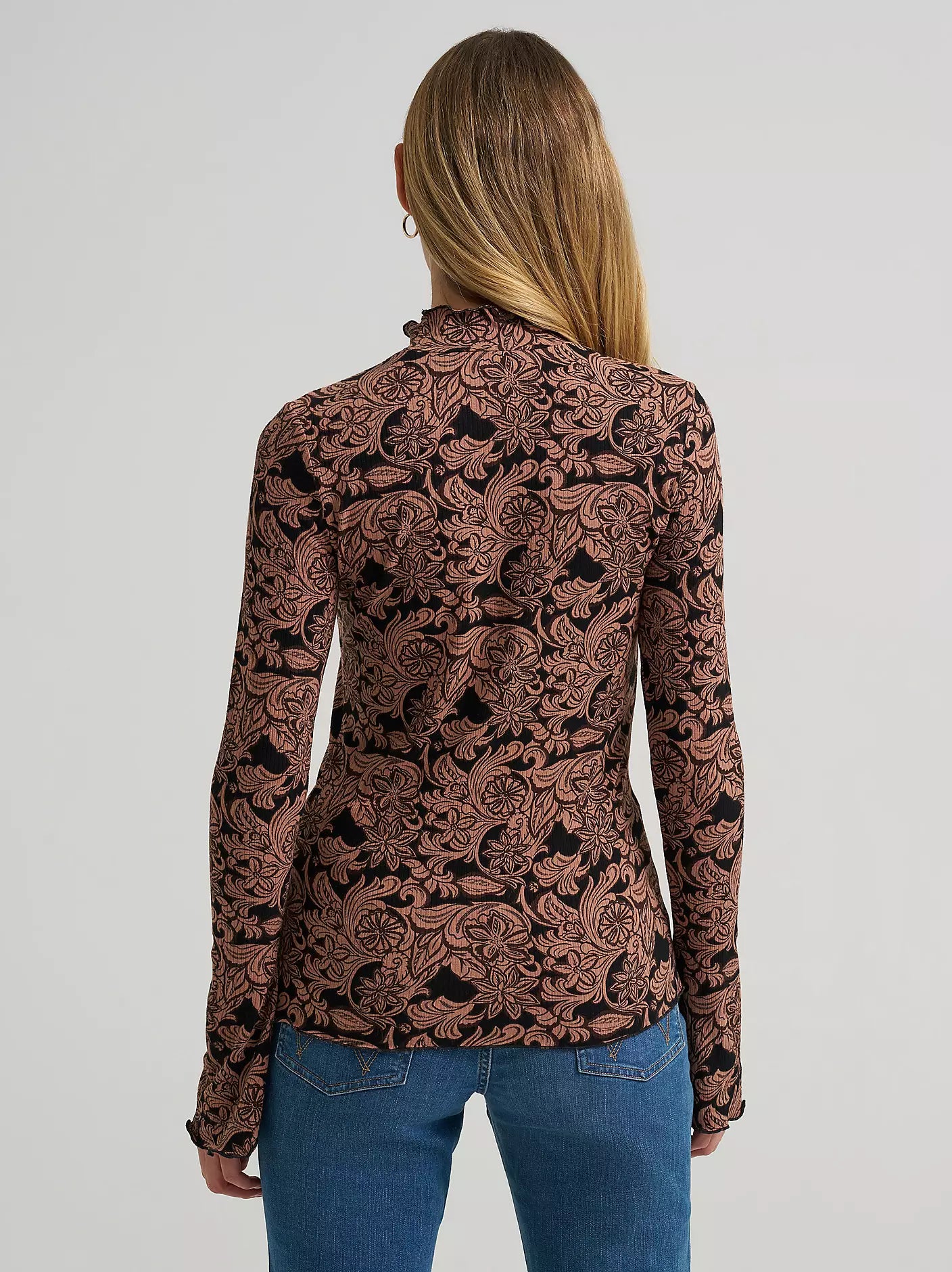 Women's Mock Neck Knit Blouse