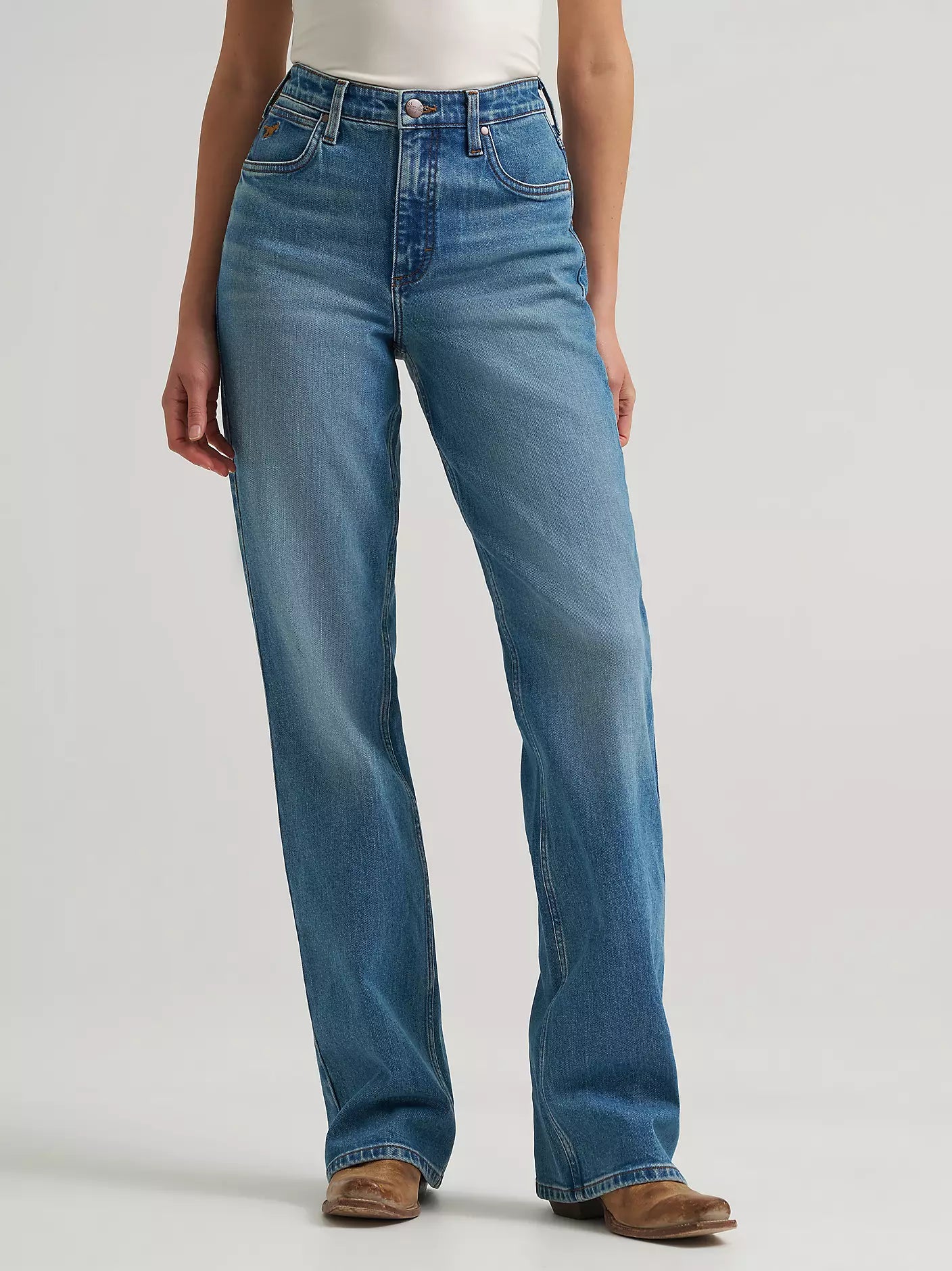 High Rise Skylar Relaxed Bootcut Wrangler Riding Jean