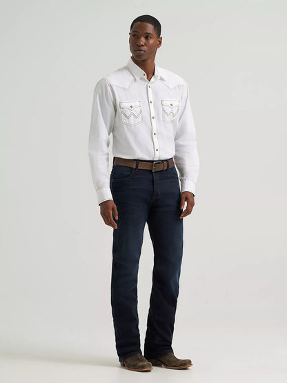 Mens Retro Slim Bootcut Jeans